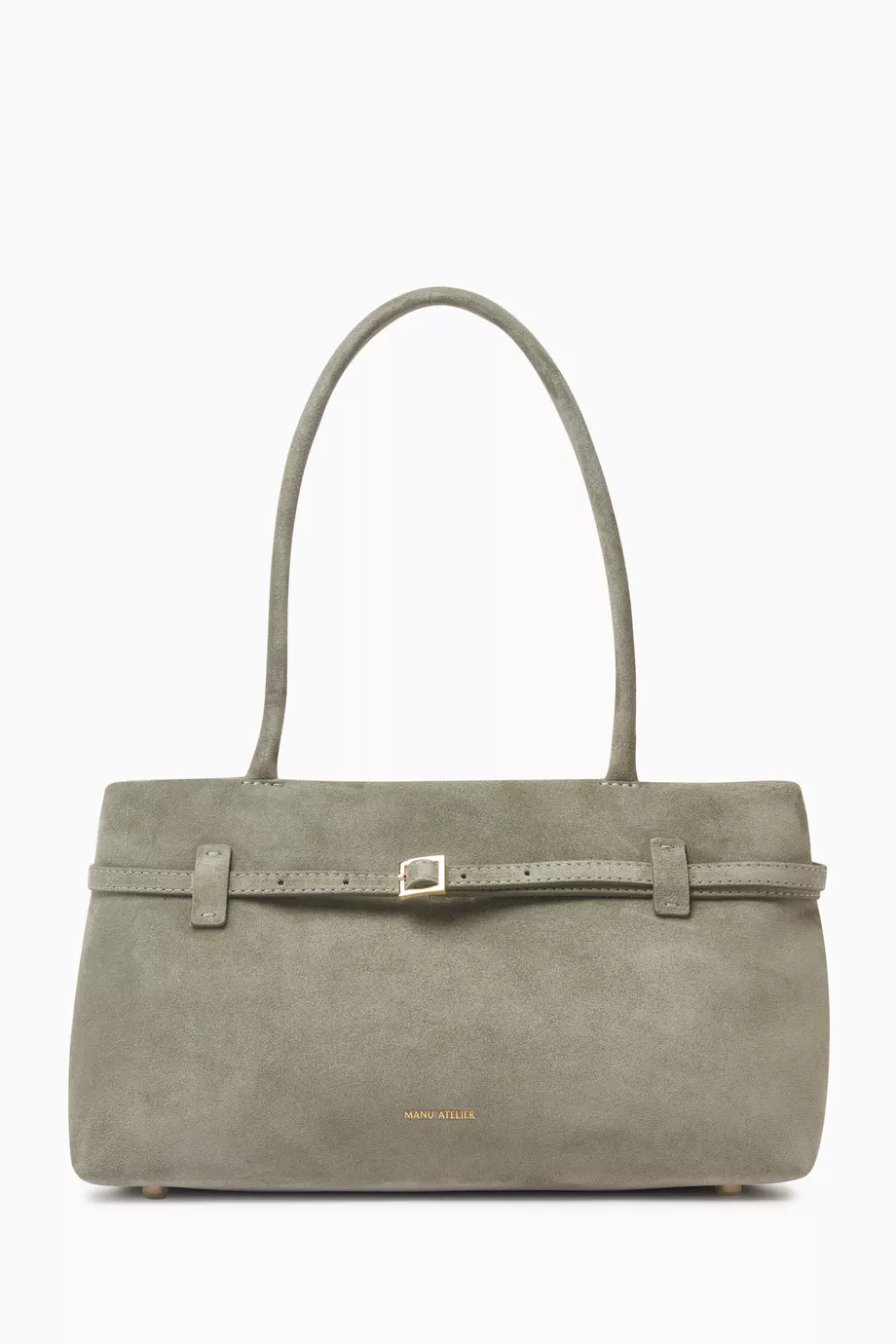 Manu Atelier Small Le Cambon East West Bag in Suede
