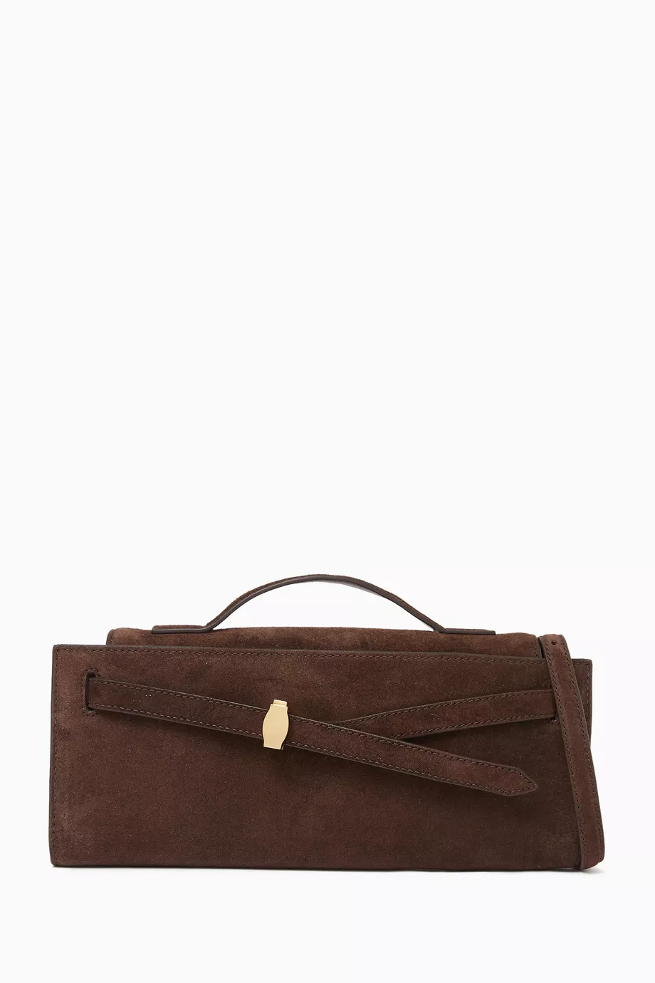 Veronica Beard Dash Belted Clutch in Suede