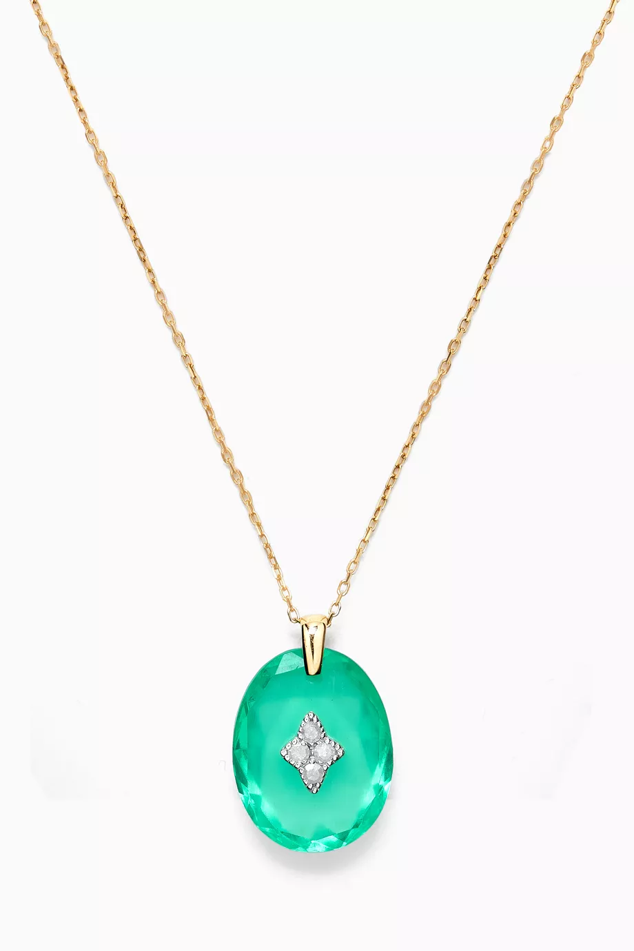 Pascale Monvoisin Gina Diamond & Resin Necklace in 9kt Gold