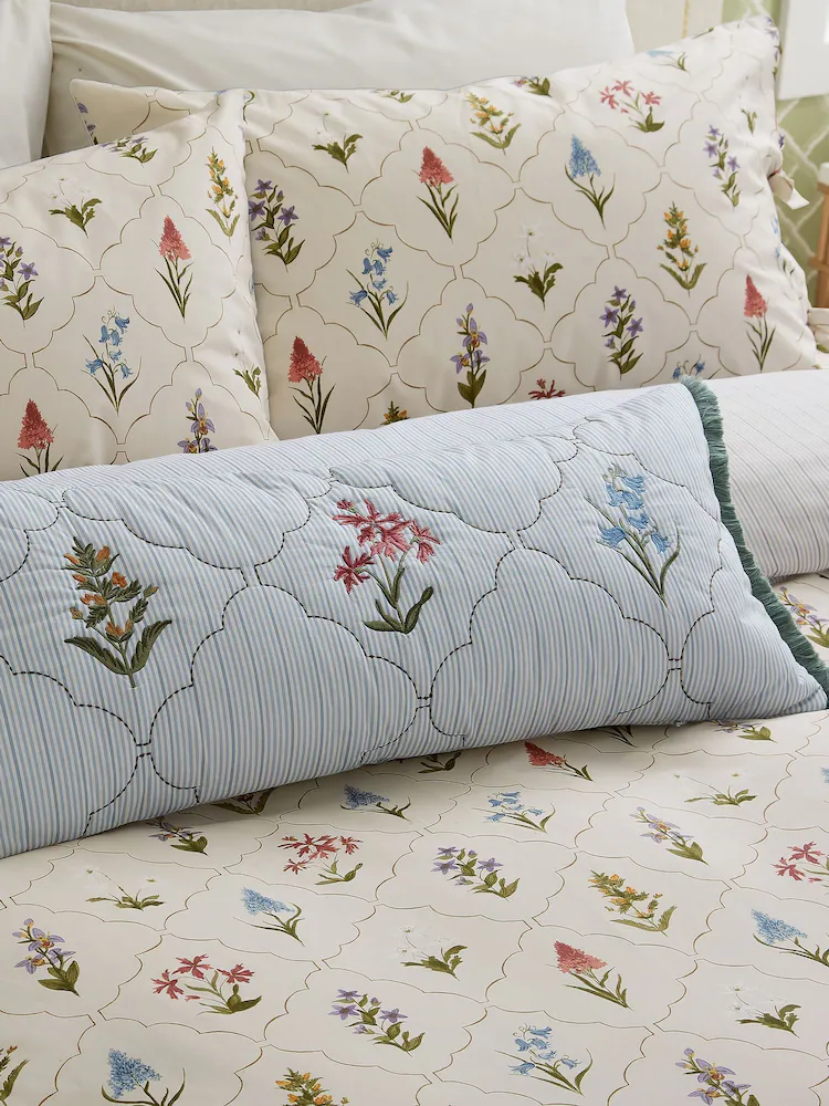 Next Icon Sanderson Cream Spring Meadow Cushion